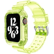 Apple Watch band Crystal Clear Soft Silicone Sports TPU Watchband Compatible 38mm/40mm Bracelet Band Strap for iWatch Series SE/6/5/4/3/2/1